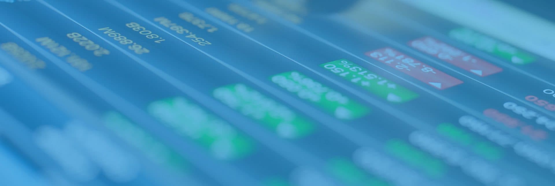 Market data displayed across a financial screen